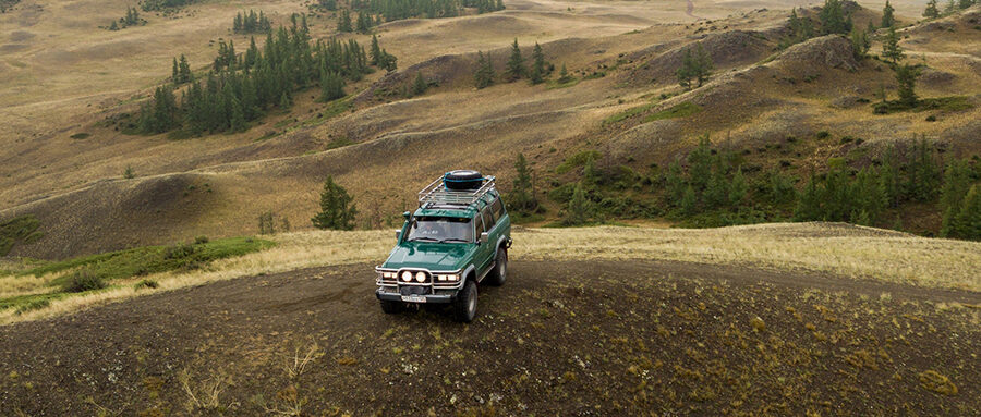 A financed car on a hill