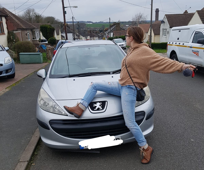 Me sitting on my first car