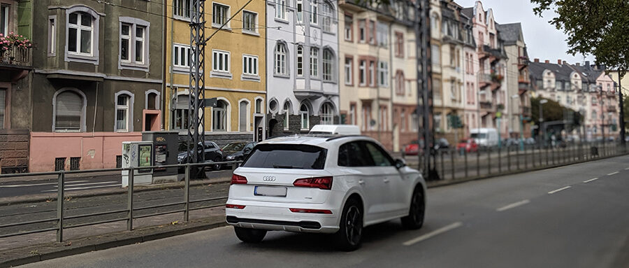 Audi Car Driving In Amsterdam