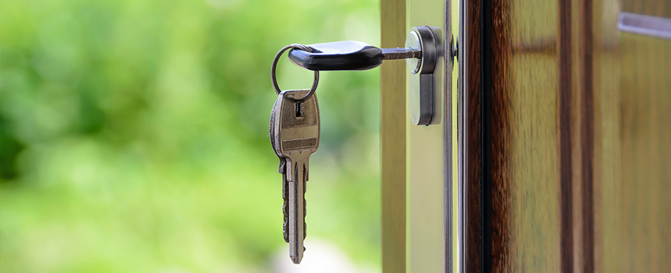 House Keys In A Door