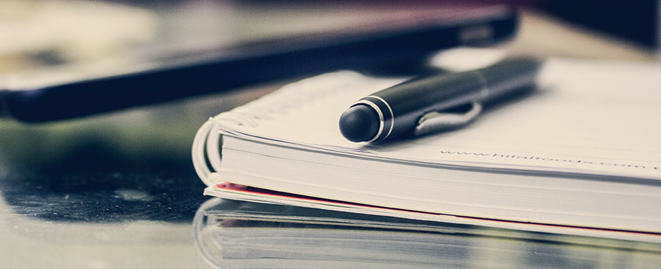 Diary and pen