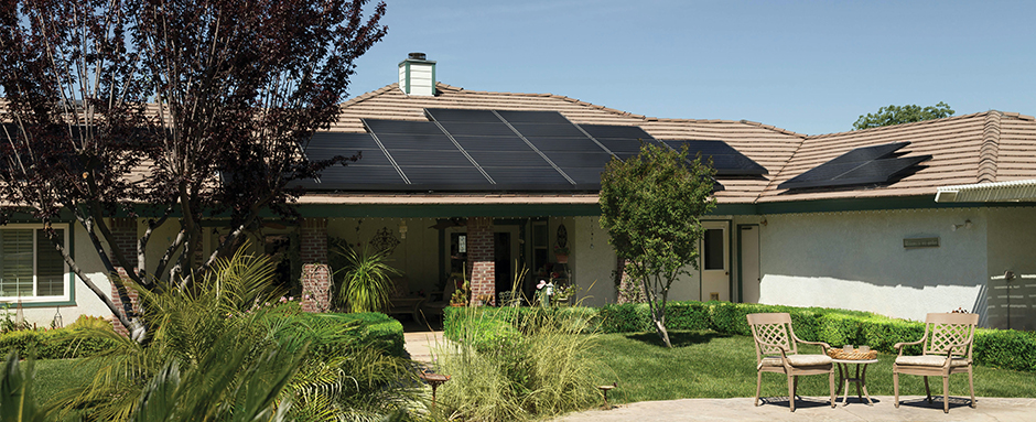 House with solar panels