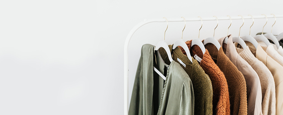 Rack of warm clothes