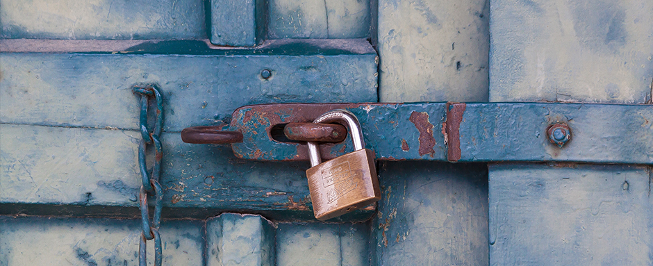 Secured shed door
