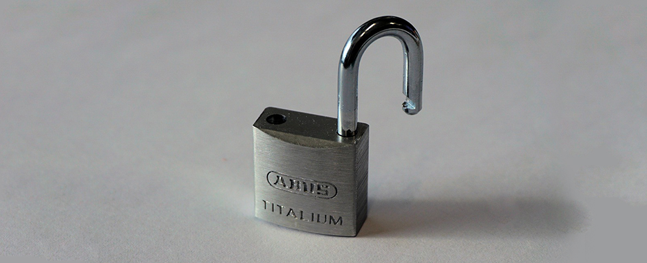 Unlocked padlock