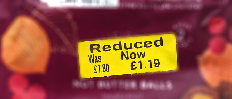 Supermarket Reduced Price Label